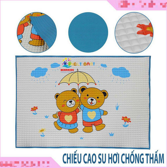 [Hoàn tiền 6%] Chiếu cao su chống thấm sạch sẽ và thoáng mát cho bé sơ sinh (60*90cm -hình in thay đổi theo lô hàng)
