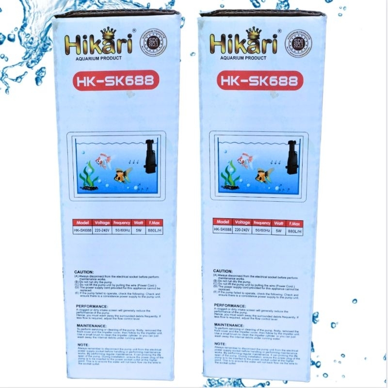 HIKARI SK 688 Pompa aquarium aquascape Skimmer Penjernih air aquarium
