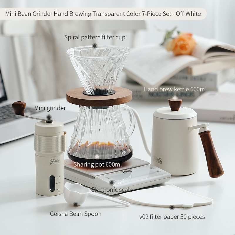 BINCOO Hand Coffee Grinder Small Portable Coffee Bean Grinder Folding Mini Manual Coffee Grinder Coffee Maker