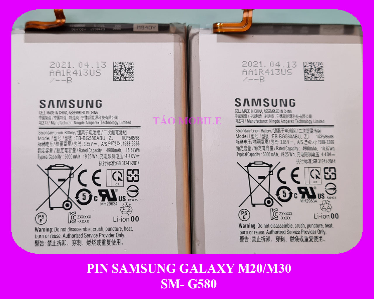 Pin Samsung Galaxy M20 M30 zin công ty