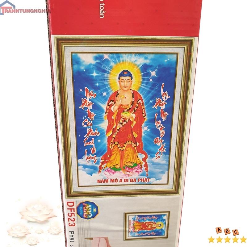Tranh đính đá ABC phật a di đà 72cm x 50cm