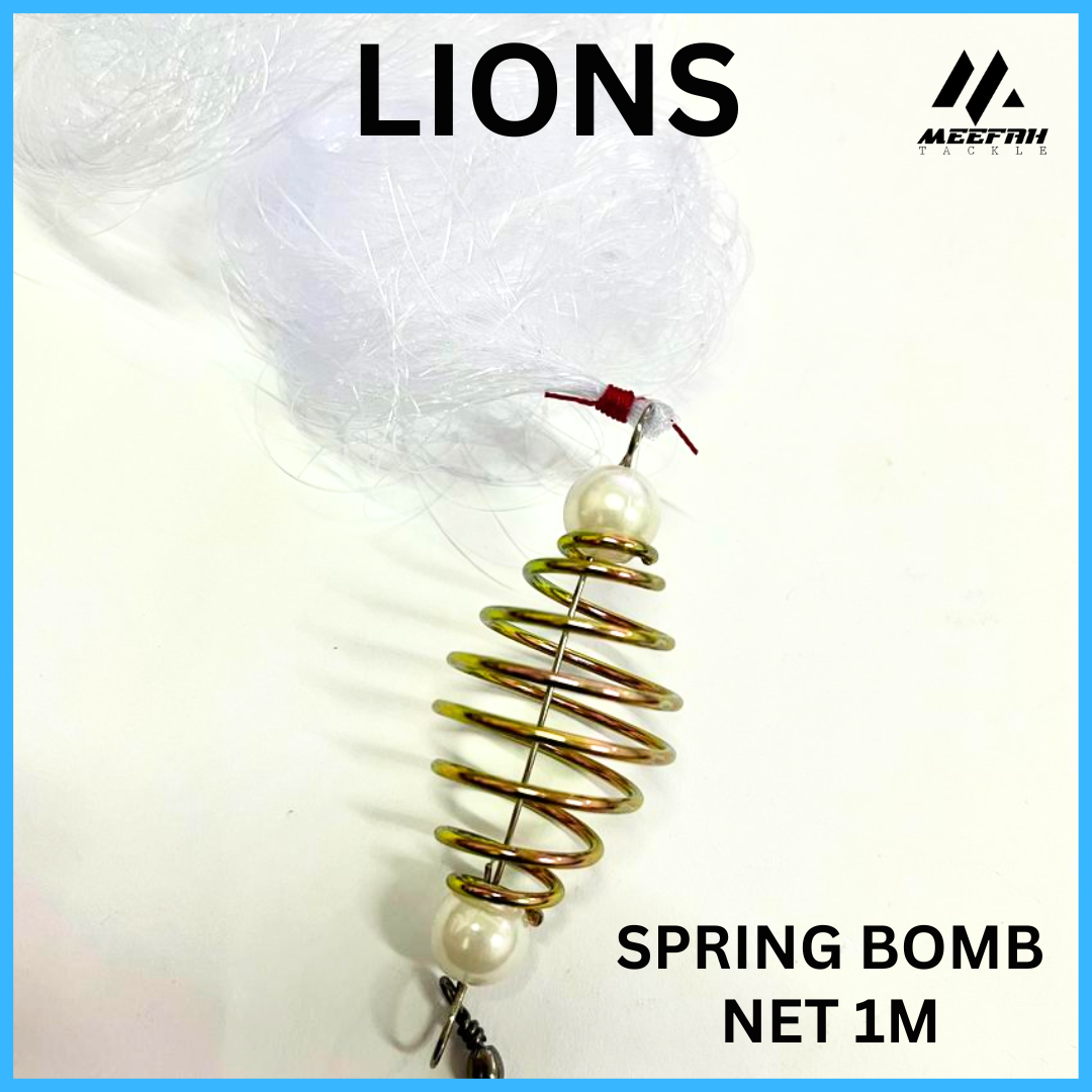 LION SPRING BOMB NET 1 METER - Fishing Net Jaring Pancing