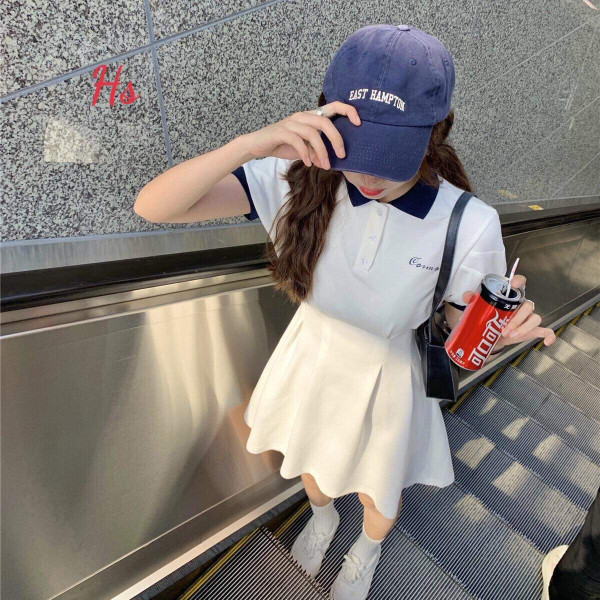 Váy cổ bẻ cài cúc cosmo