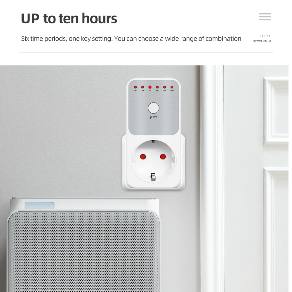 【InnovateWorld】10Hr Countdown Timer Switch Socket Electronic 8 Plug ...