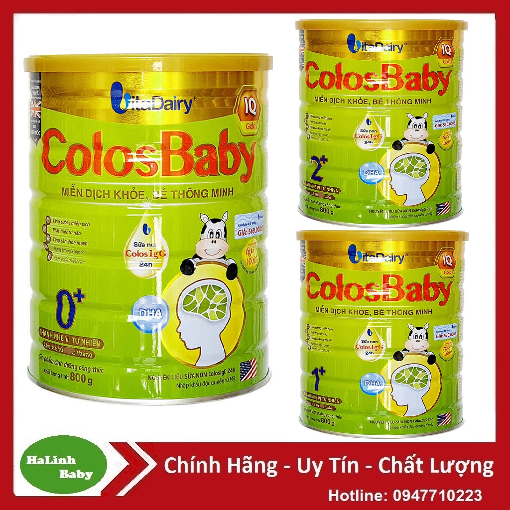 (Quét mã tích xu) Sữa Bột Colosbaby IQ Gold 0+ 1+ 2+ (800g).....