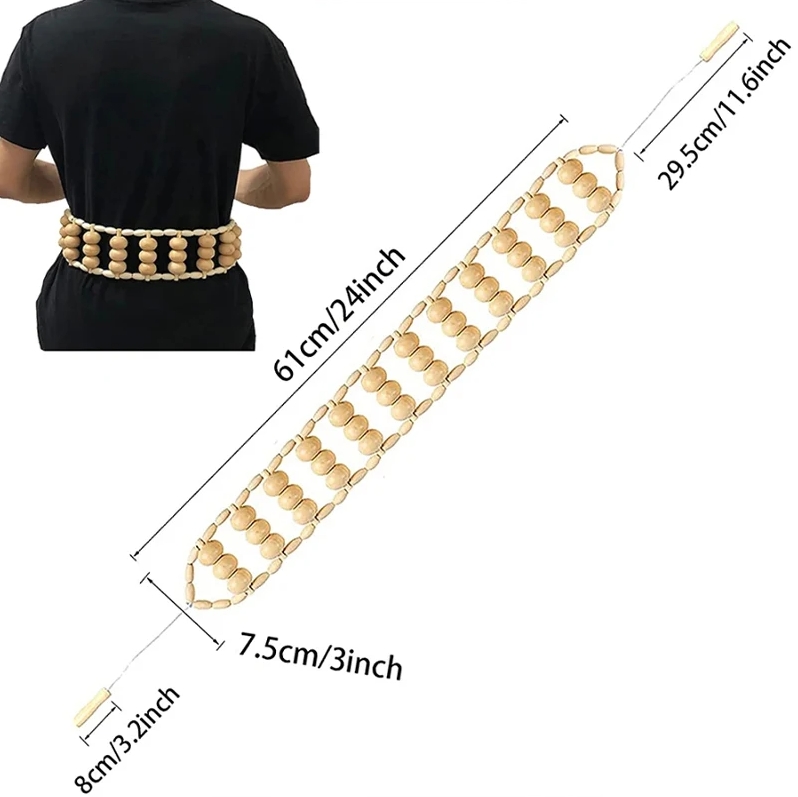 Wooden Massage Roller Therapy Body Massager Foot Face Shoulder Neck Hand Push Roller Massager Body Shaping Massage Tool. 