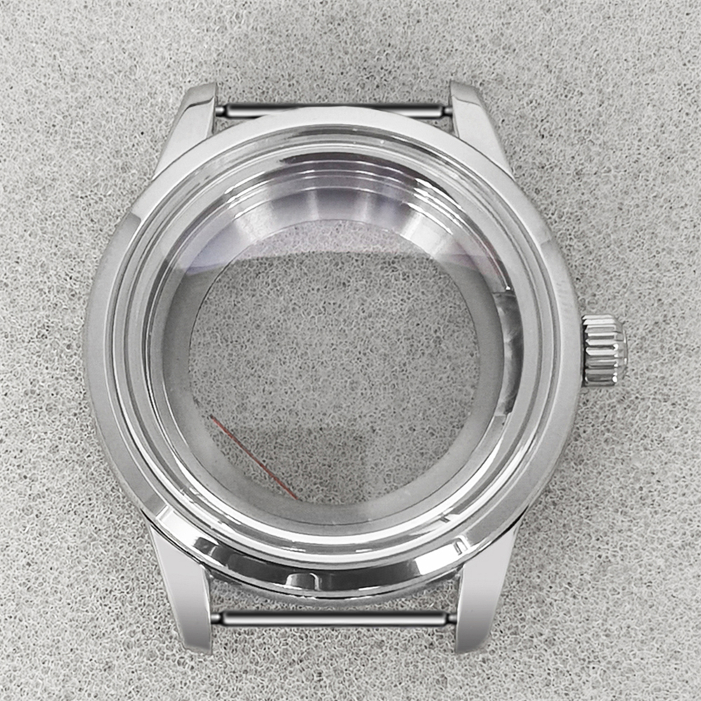 39MM Transparent Bottom Watch Case Watch Replacement Accessories For NH35/36/4R/7S Movement