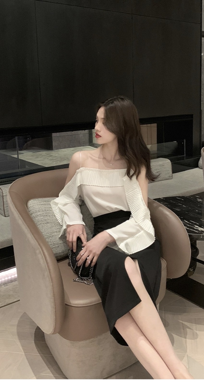 ÁO KIỂU RỚT VAI A7212