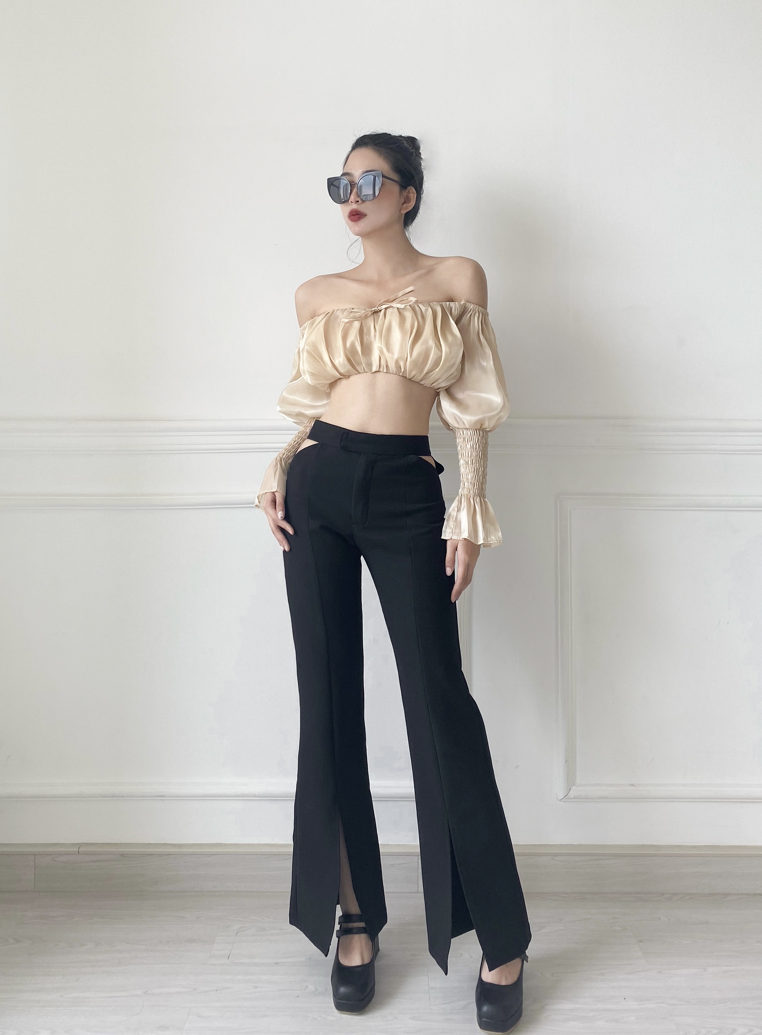 áo trễ vai tay phồng