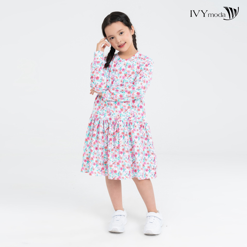 Đầm thun hạ eo dáng xòe IVY moda MS 42G1580