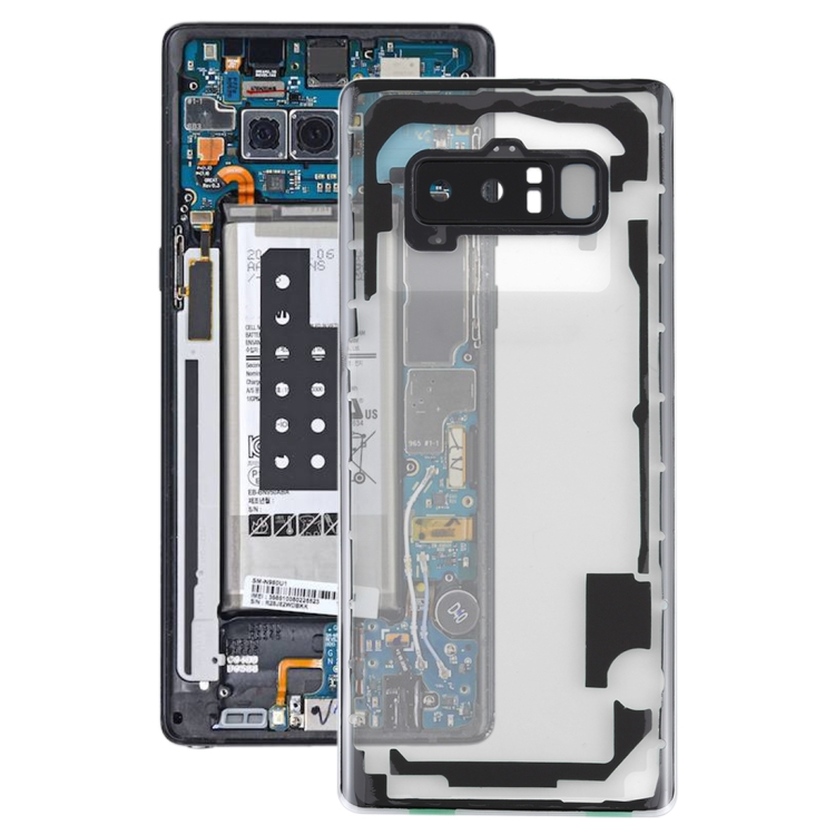 For samsung galaxy note 8 / n950f n950fd n950u n950w n9500 n950n transparent back cover with camera lens cover