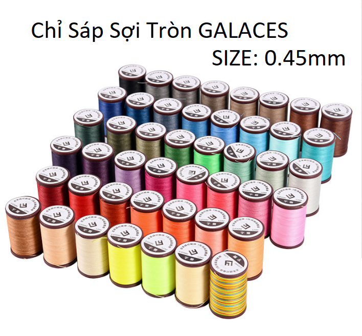 Chỉ sáp tròn GALACES size 0.45mm - Phụ kiện làm da handmade