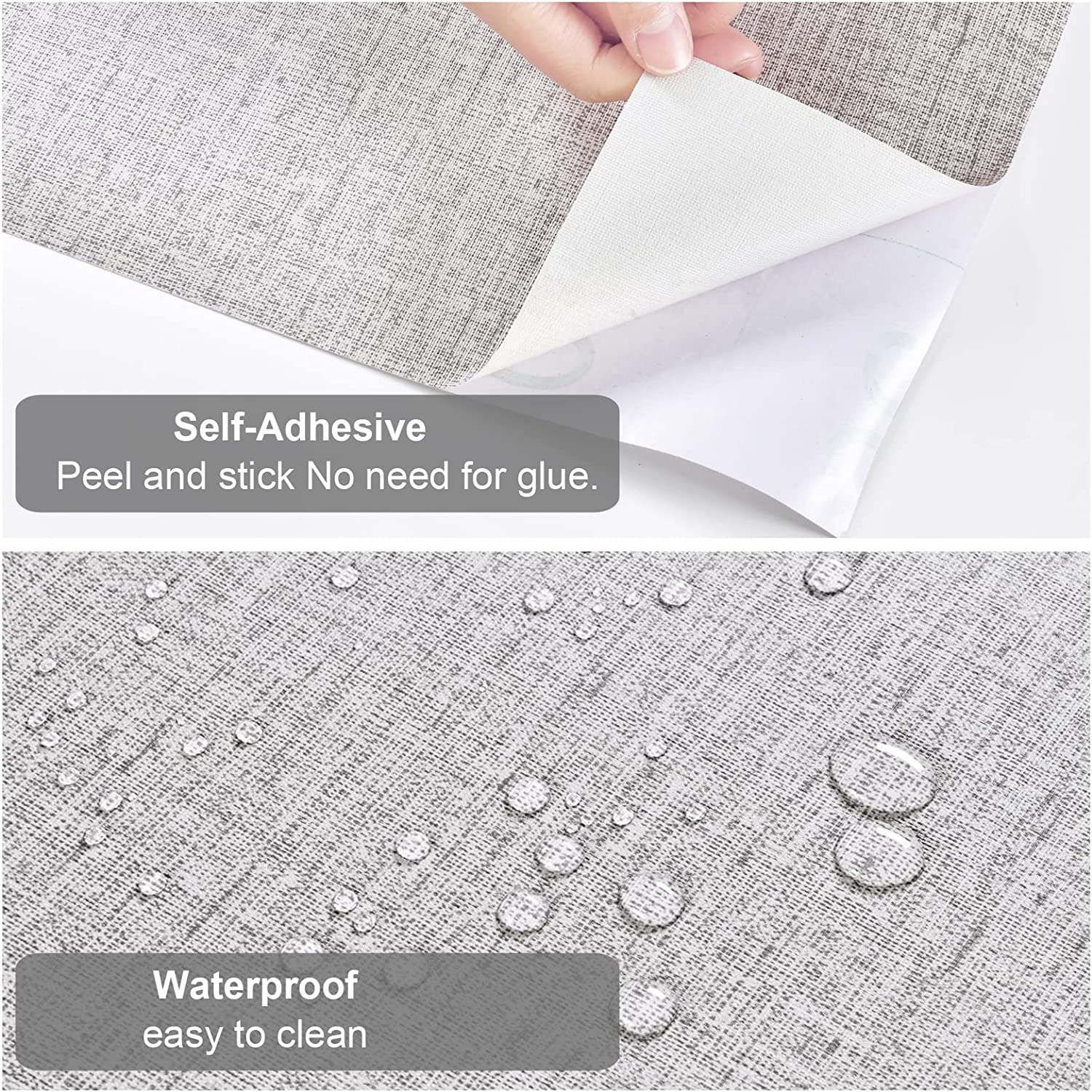 60cmx2/3m Grasscloth Peel and Stick Wallpaper Textured Linen Fabric