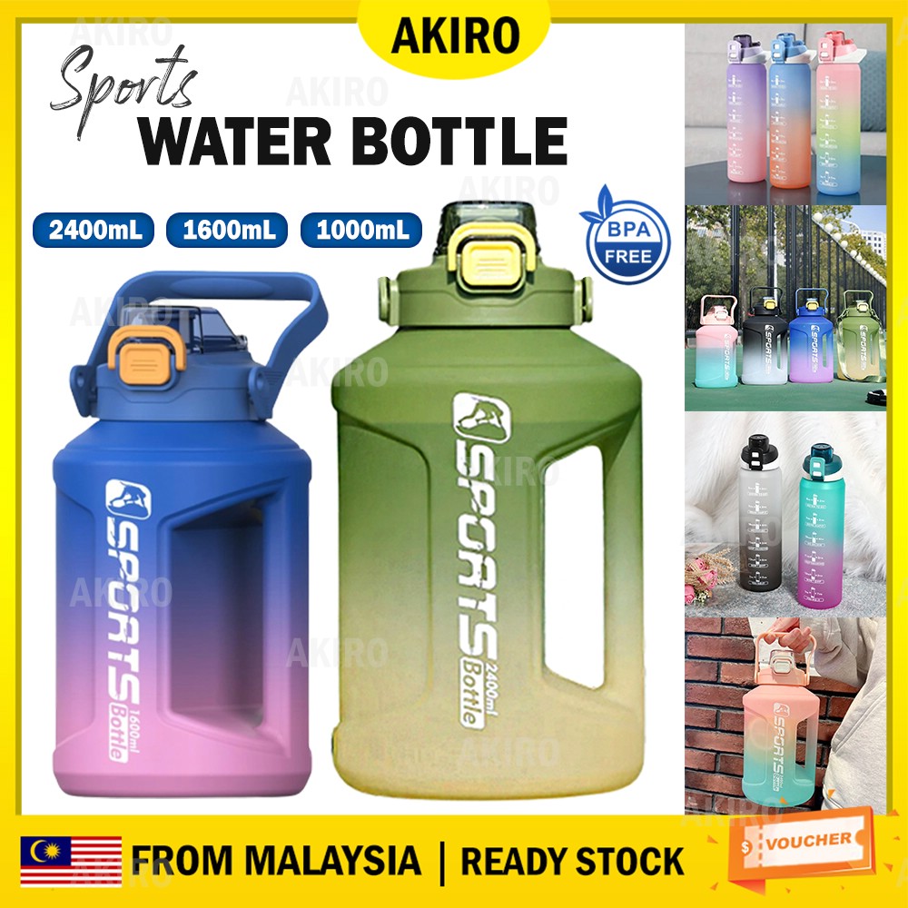 1.6L/2.4L Large Capacity Sports Water Bottle Outdoor Fitness