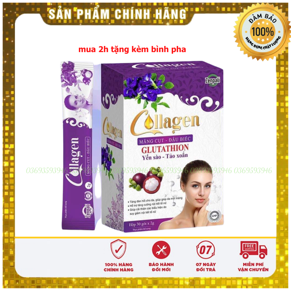 Collagen Măng Cụt Đậu Biếc zenpali [Chính Hãng]
