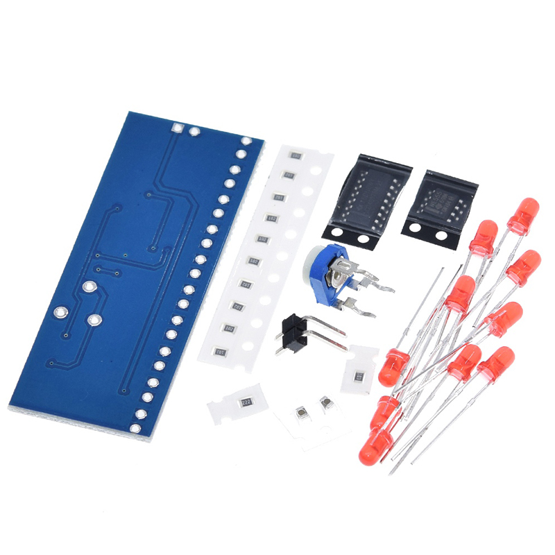 1PCS NE555 CD4017 Run LED Flow Light Electronics Production Kit Control Board Module Capacitor Oscillator Clock Signal DIY kit