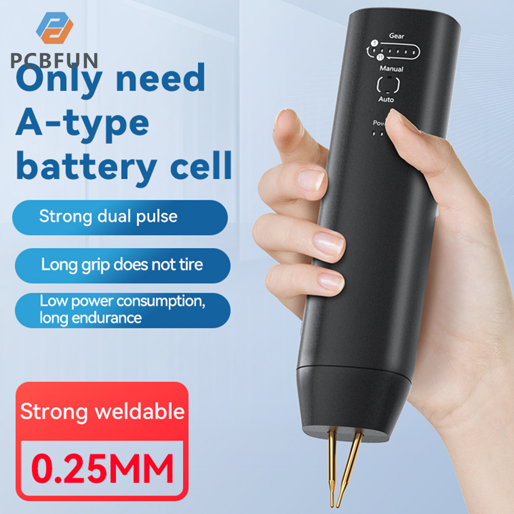 Pcbfun Handheld Spot Welder 11 Gear Adjustable Automatic and Manual Modes Battery Welder for 18650 Battery Welding Nickel Sheets