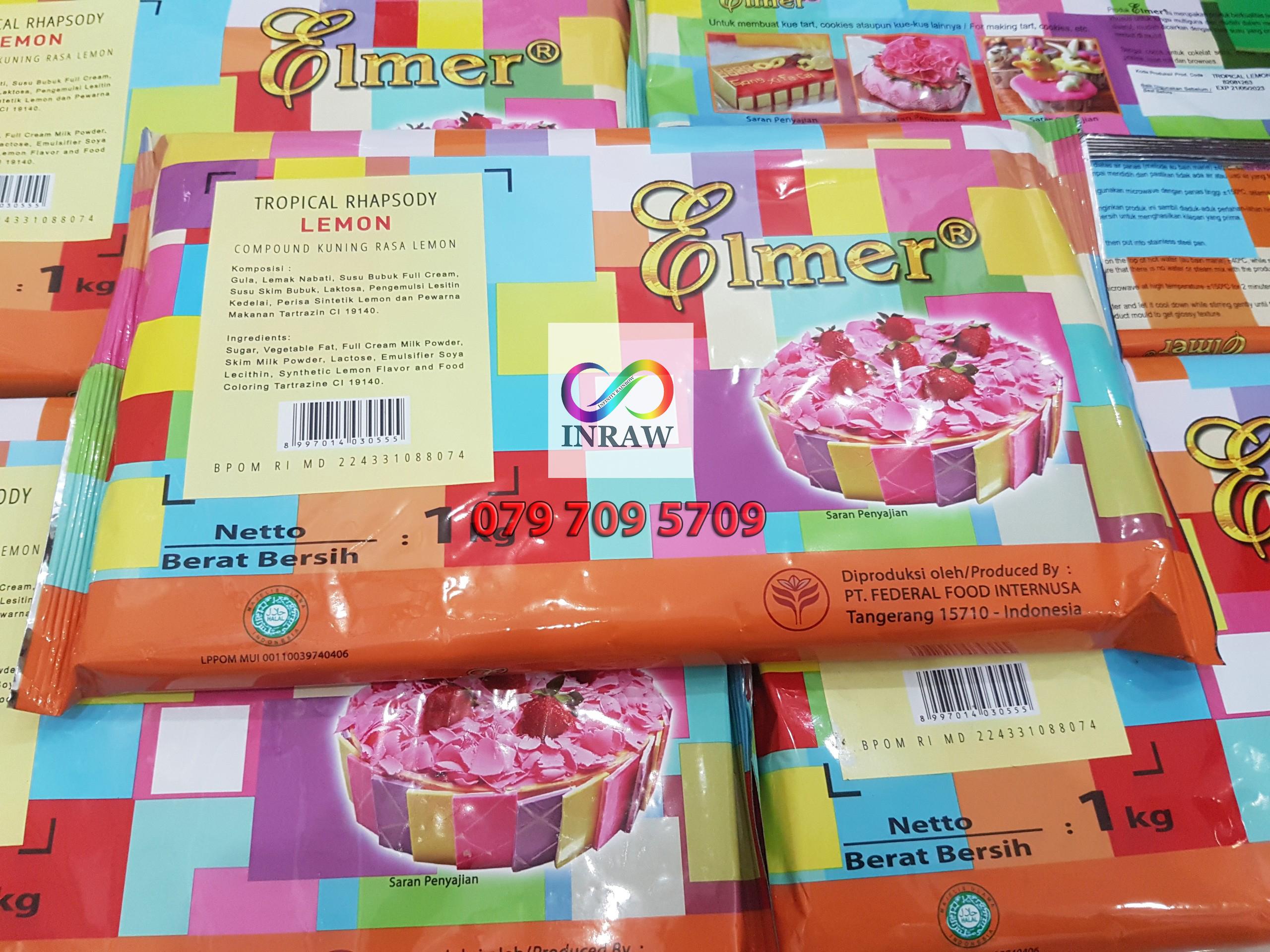 Socola Màu Vàng Chanh (Elmer Compound Tropical) Thanh 1kg