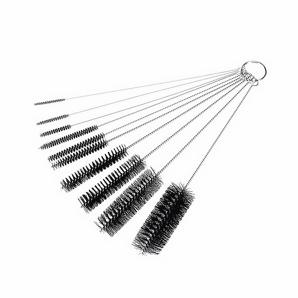 10Pcs/Set Coffee Machine Brush Bottle Tube Straw Cleaner Washing Glasses Keyboards Jewelry Cleaning Brushes Clean Tools