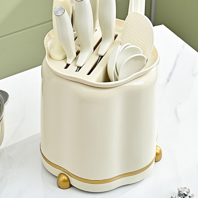 Knife holder rotation household knife holder knife multi-function shelf kitchen storage chopstick barrel storage rack