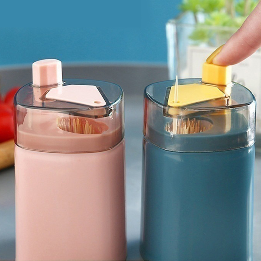 Toothpick box automatic pop-up personalized creative high-end home cotton toothpick tube pressed toothpick bucket