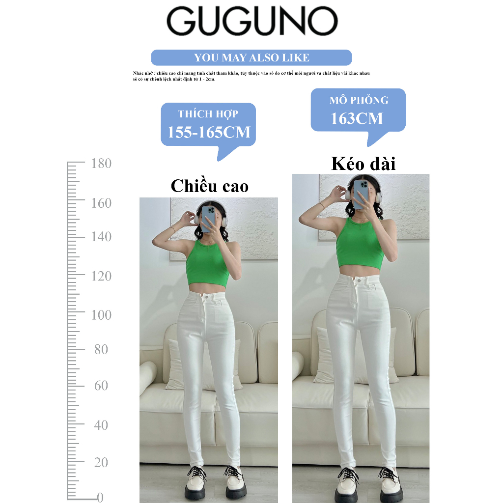 Quần jeans nữ ôm body Guguno (Mẫu thật)