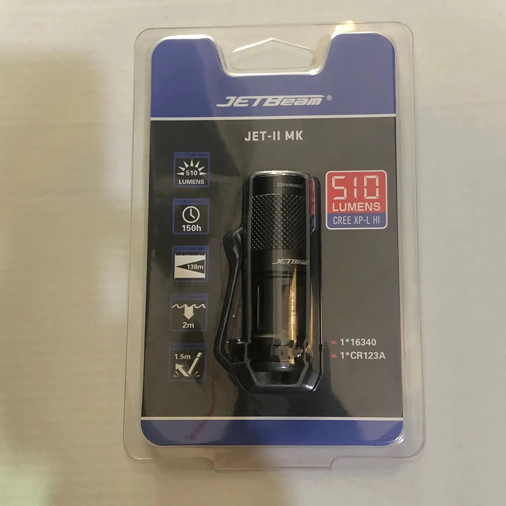 Jetbeam ii mk ii-mk jet-ii mk mini torch xp-l hi led flashlight 510 lumens waterproof mini flashlight