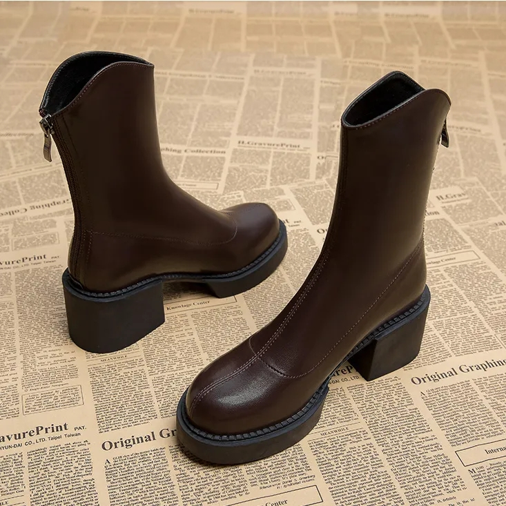 ēGiày Boot Cao Gót Phong Cách Mới Cho Nữ