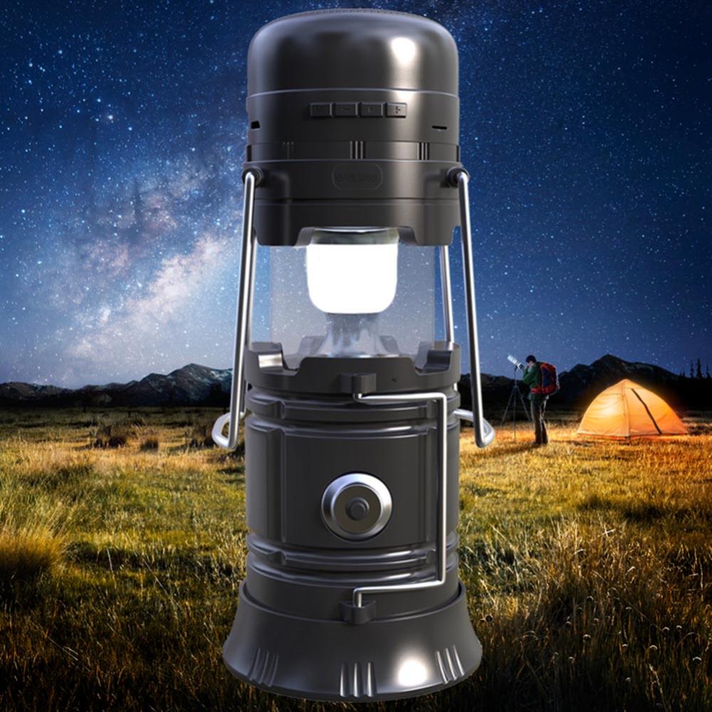DC 5V 5W Ngoài Trời bluetooth không dây Tương Thích Loa Năng Lượng Mặt Trời Năng Lượng Đèn Pin Torch