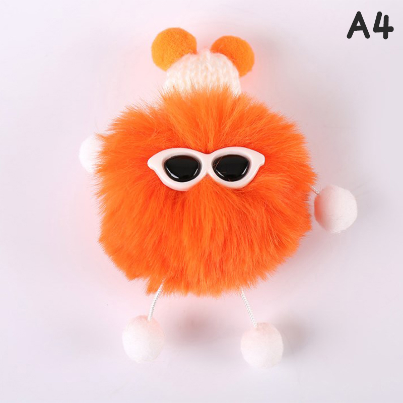 Creative Plush Small Briquettes elf Keychain Girls Backpack Charm  Accessories Multicolor Cartoon Pom Pom Doll With Metal Keyring - AliExpress