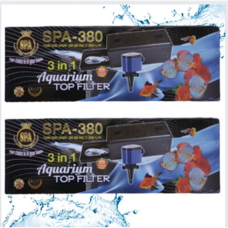 Pompa aquarium Box filter lengkap SPA 380