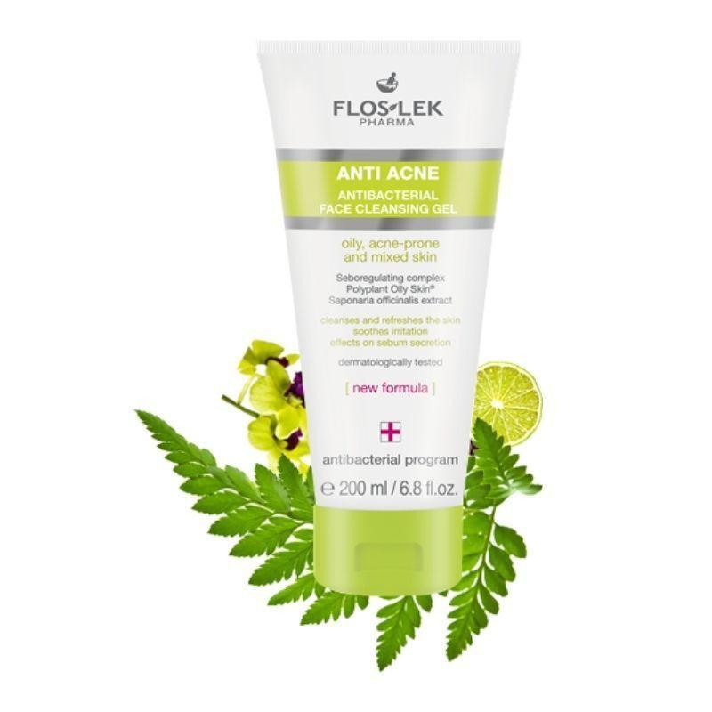 Sữa Rửa Mặt Trị Mụn Flos-Lek Anti Acne 200ml