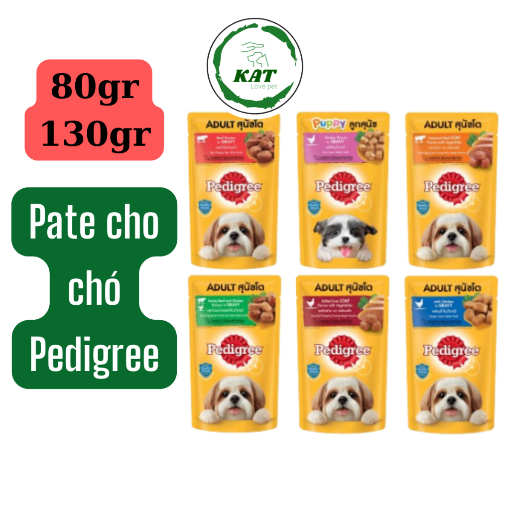 [80gr 130gr] Pate cho chó Pedigree - Gói 80gr 130gr - KAT Store