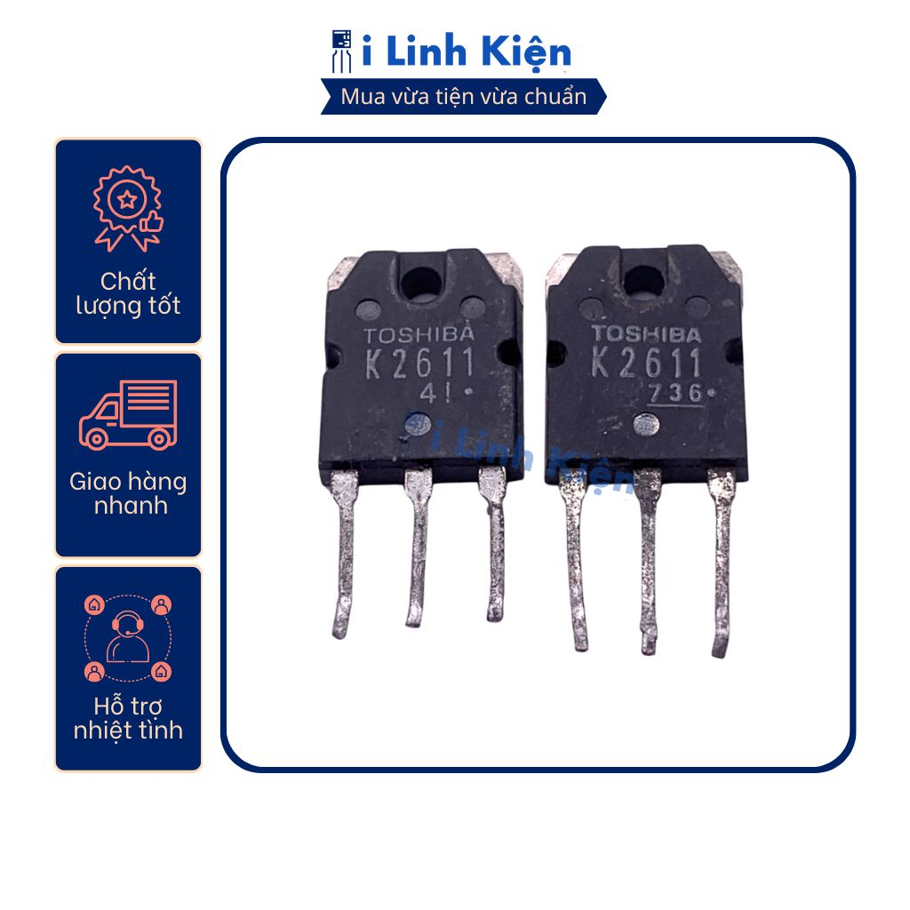 K2611 mosfet 2sk2611 9a 900v tháo máy chất lượng tốt.