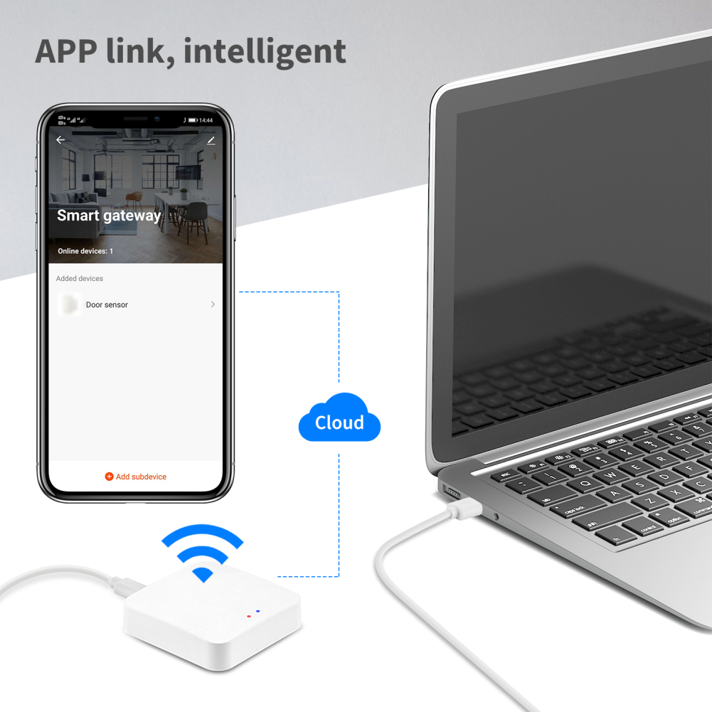 Elctech hiện tại cổng thông minh đa chế độ ZigBee Wifi Bluetooth lưới trung tâm làm việc với tuya ứng dụng thông minh jul.