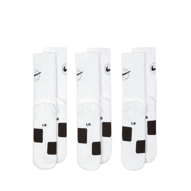 Nike Everyday Crew Basketball Socks (3 Pair) - White
