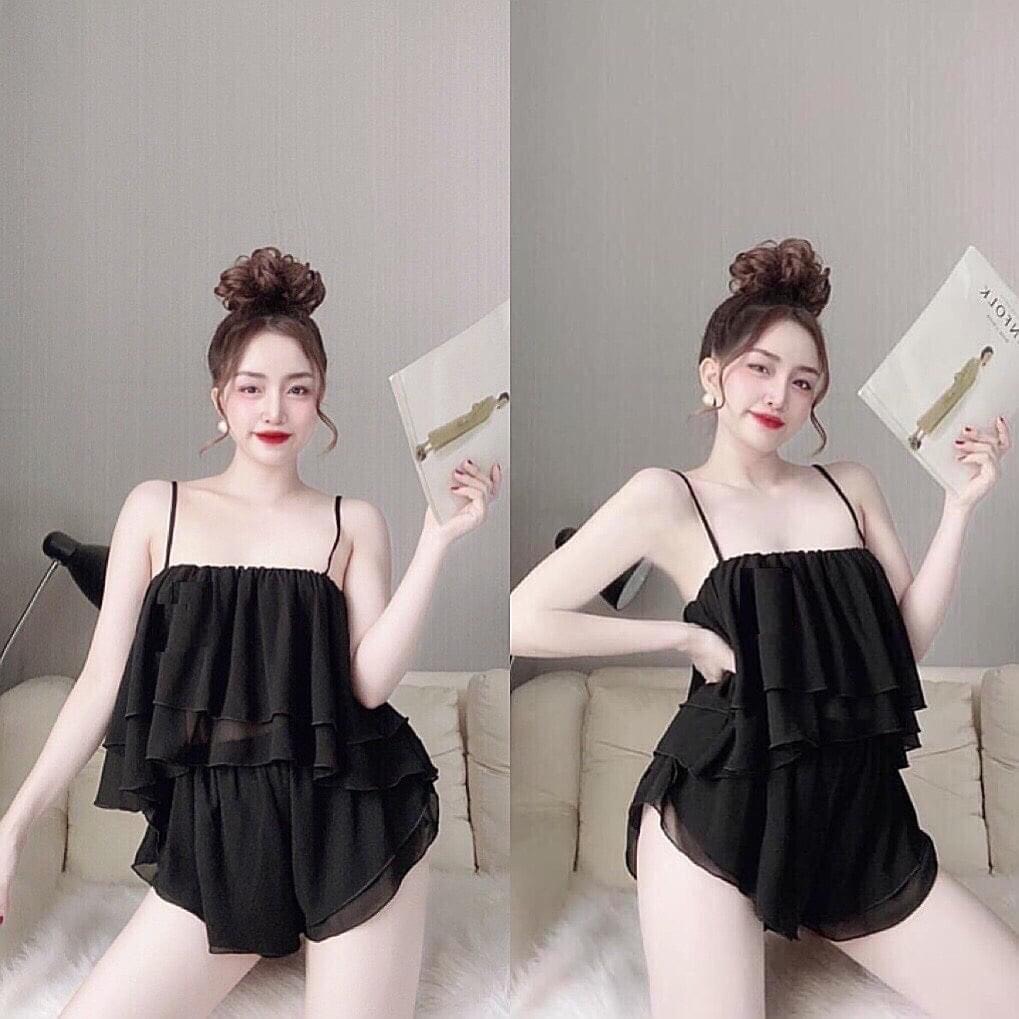 Sét bộ satin lụa tay dài tiểu thư siêu sang chảnh.
