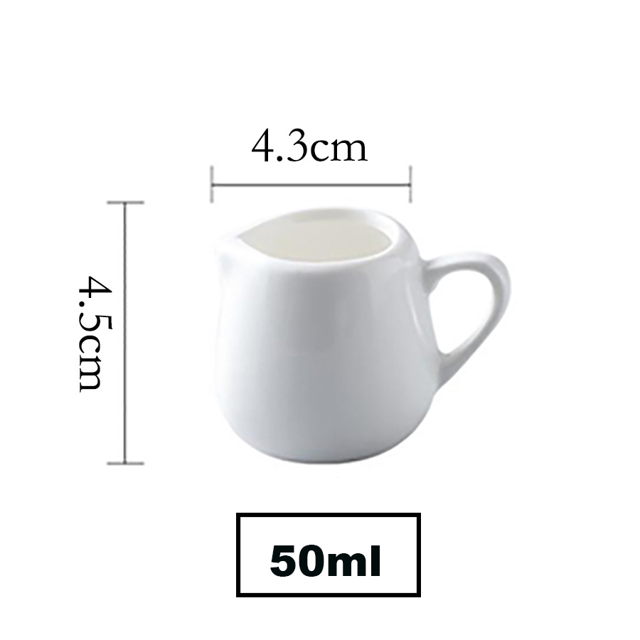 Cốc sứ đựng đường sữa dáng bầu có quai
