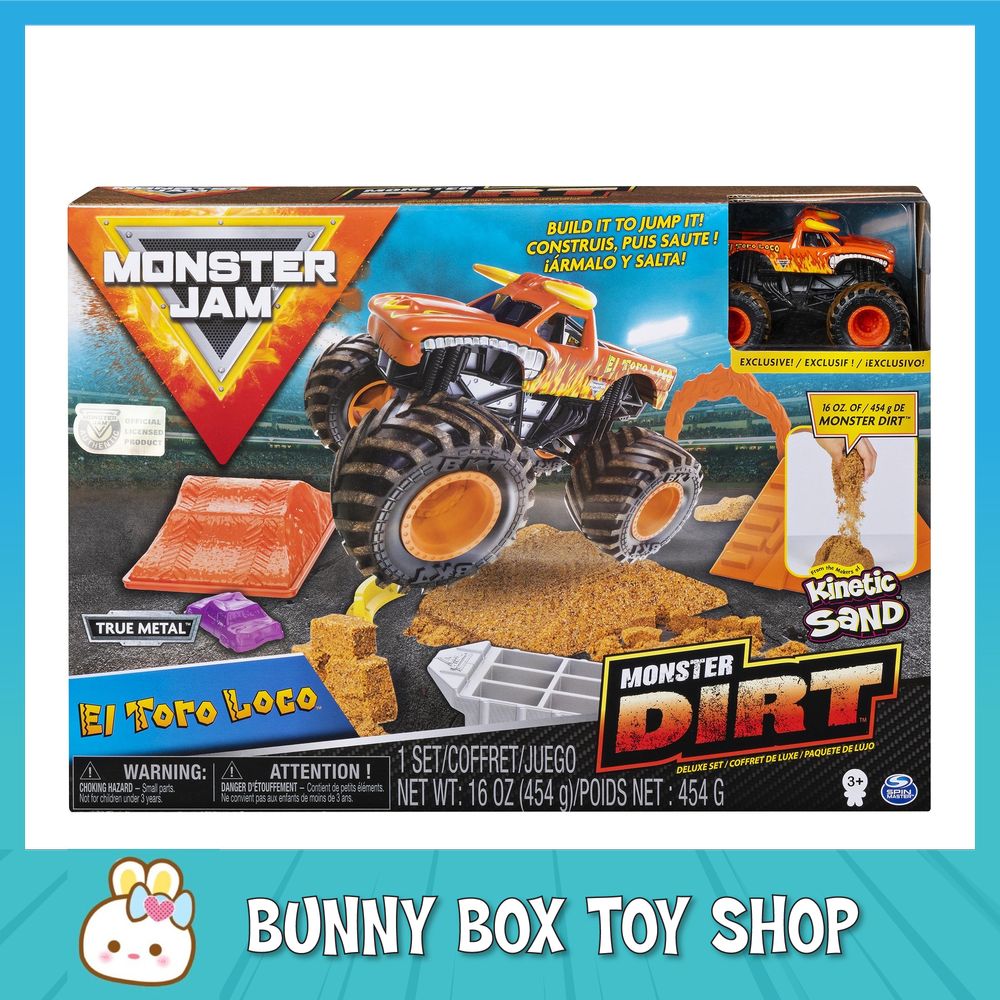 Genuine Monster Jam Kinetic Dirt Deluxe Set El Toro Loco Toys For Boys Lazada Singapore