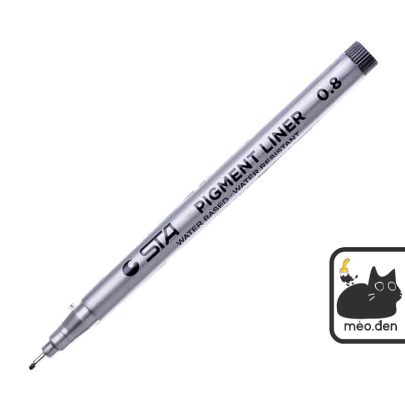 Bút line kháng nước bút đi nét pigment liner sta gimue - họa cụ hakuart