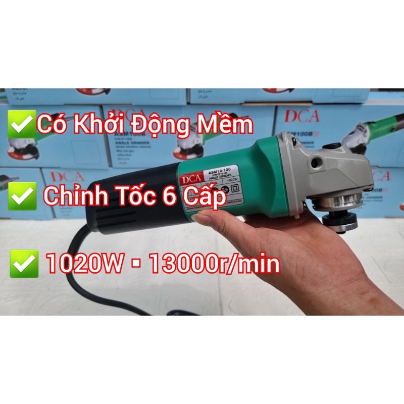 Máy Mài DCA Chính Hãng Có Chỉnh Tốc 6 Cấp | ASM 10-100