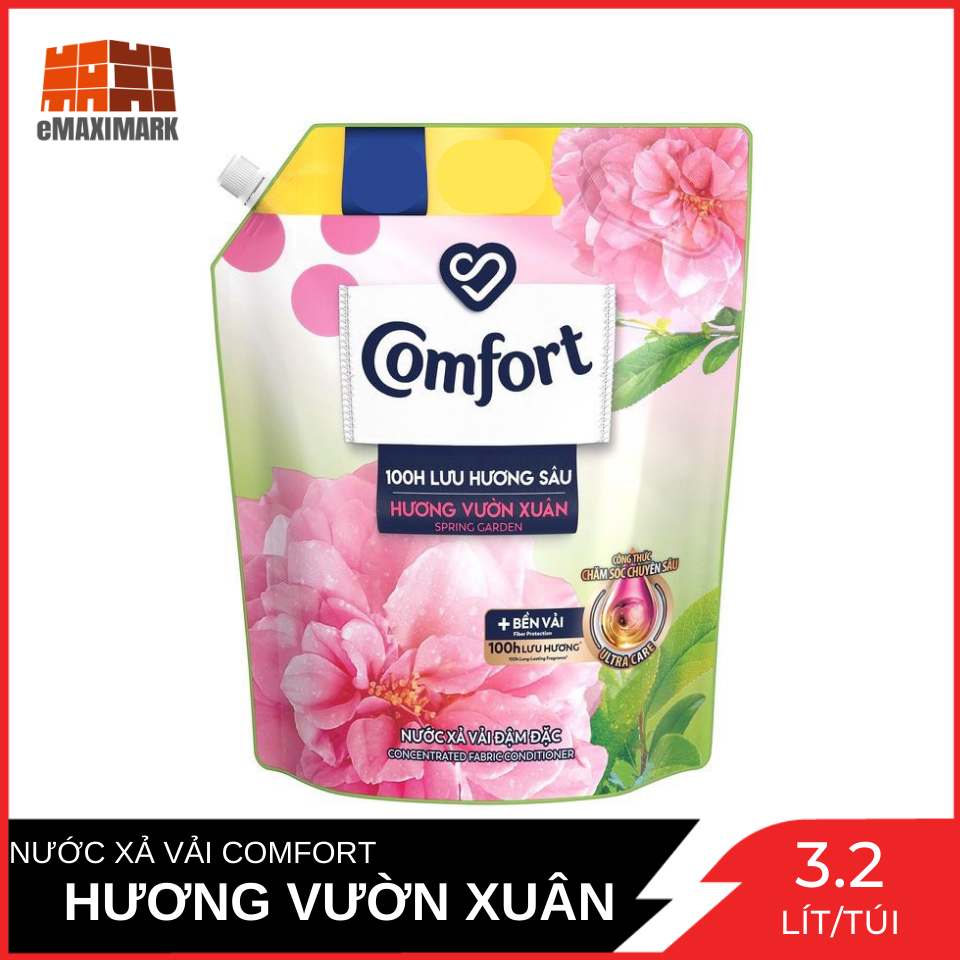 Nước xả vải comfort hương vườn xuân túi 3.2l