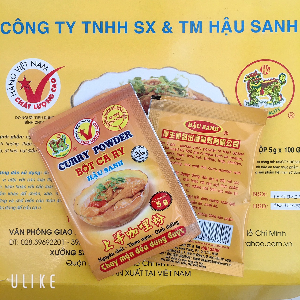 combo 5 gói bột cà ri hậu sanh thơm ngon