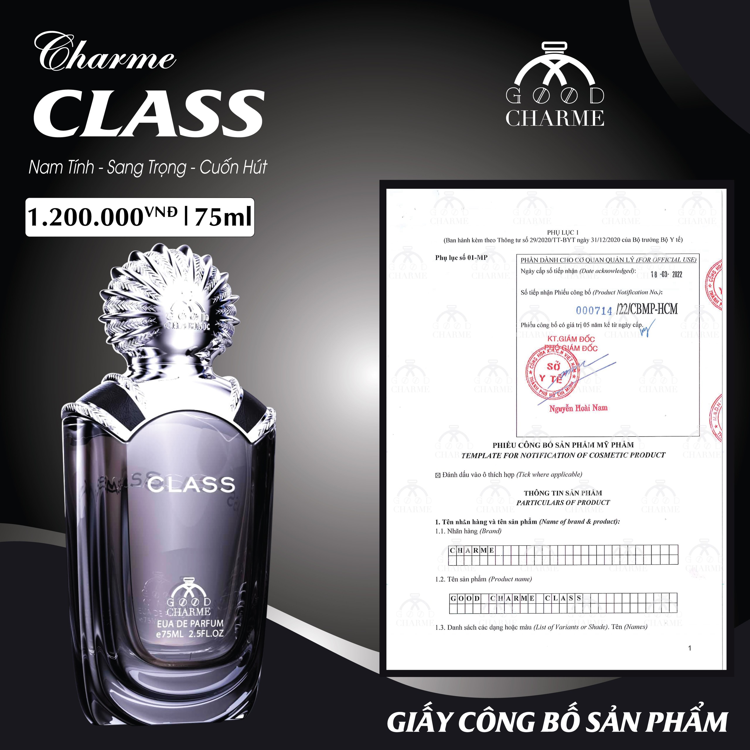 Nước Hoa Nam Class 75ml chính hãng