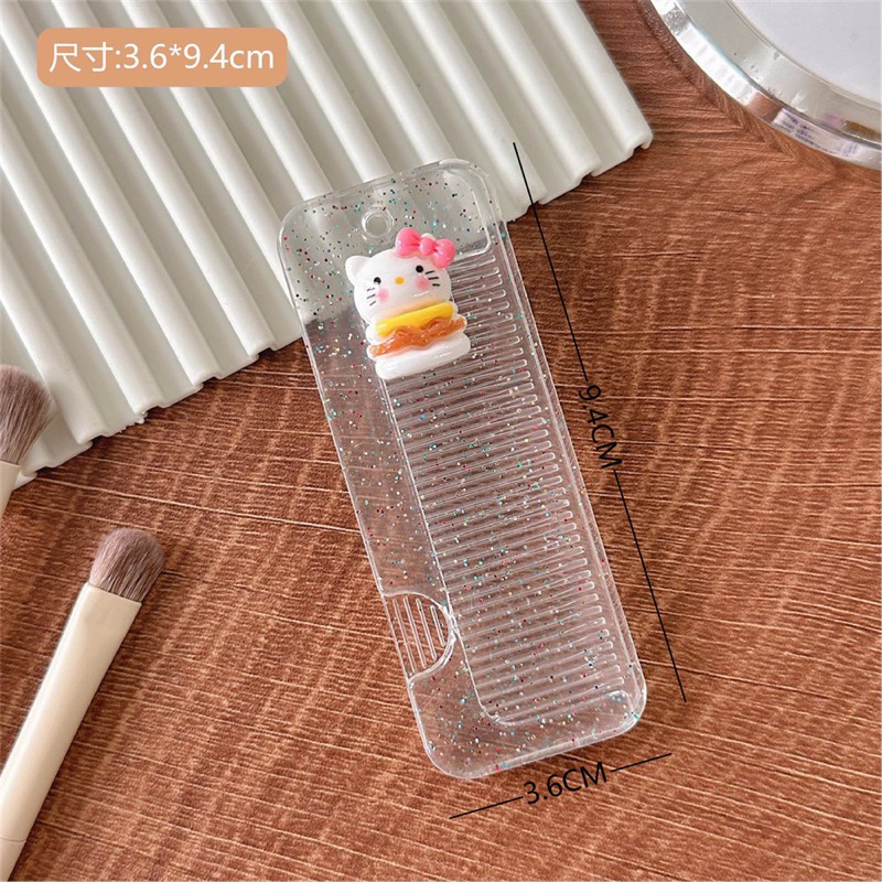 Lược Mini Gấp Gọn Đính Charm Thú Siêu Cute