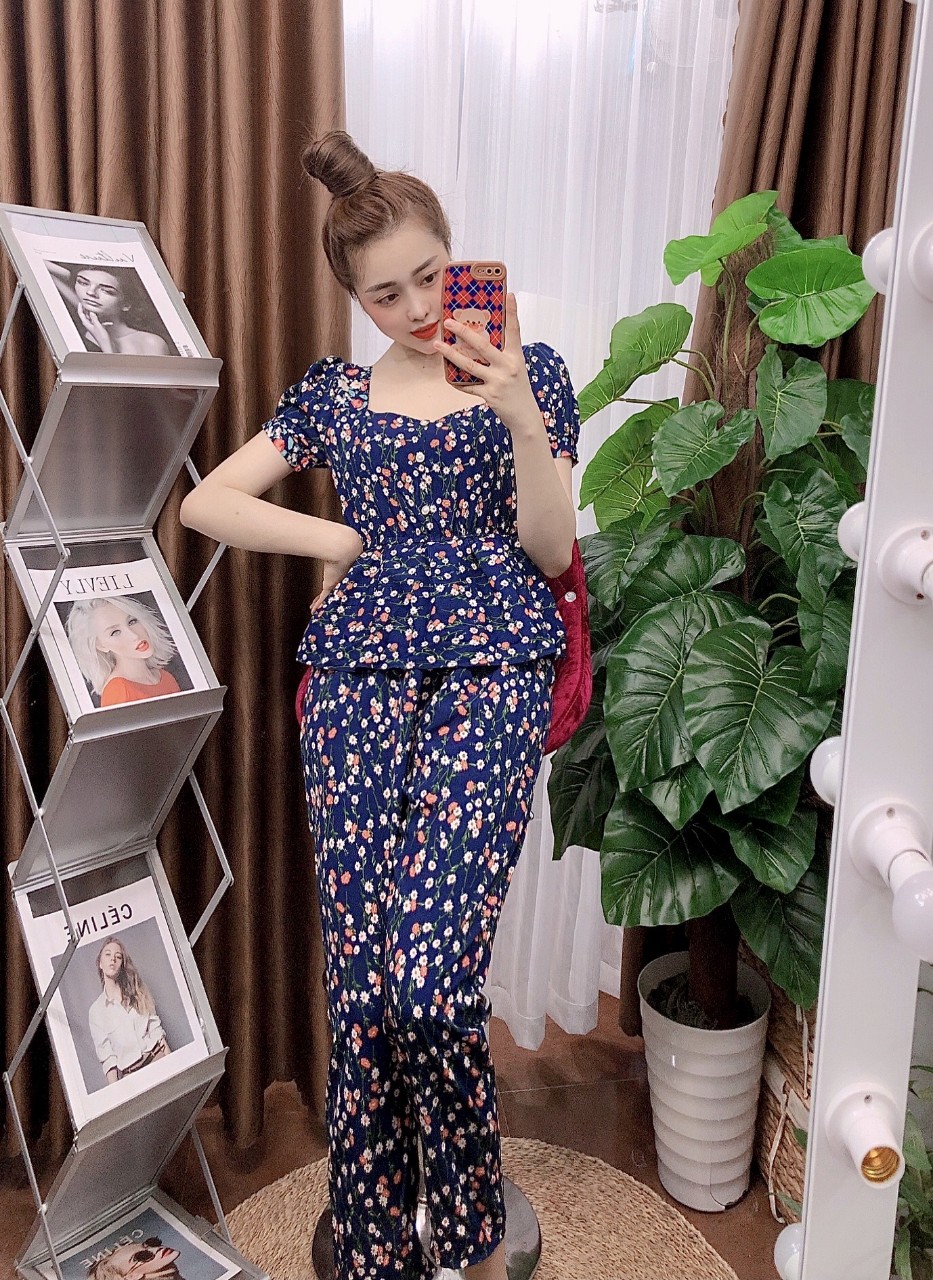 Bô Đồ Lụa Dài Mặc Nhà. Set Đồ Bộ Mặc Nhà  SIZE 40-65KG