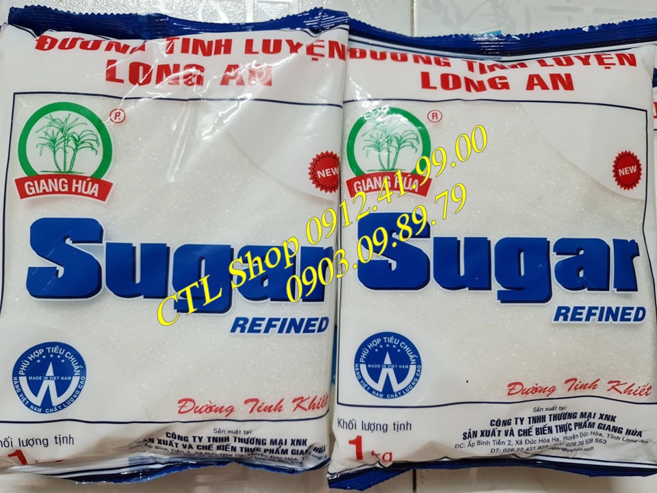 Đường Cát Trắng Tinh Luyện Long An_Gói 1Kg