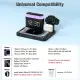 YORTOT Wireless Charging Station-5 in 1 Wireless Charger Alarm Clock, 7 Night Lights, iPhone/AirPods Charging Dock/Apple Watch Compatible-Option - American Plug. 