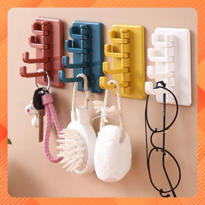 Móc treo đồ dán tường 4 nhánh
