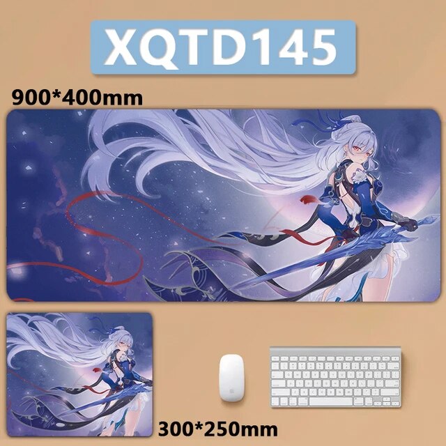 Honkai Star Rail Mouse Pad Jingliu Computer Mat Deskpad Laptop Keyboard Mat Office Desktop XXL Large Mousepad